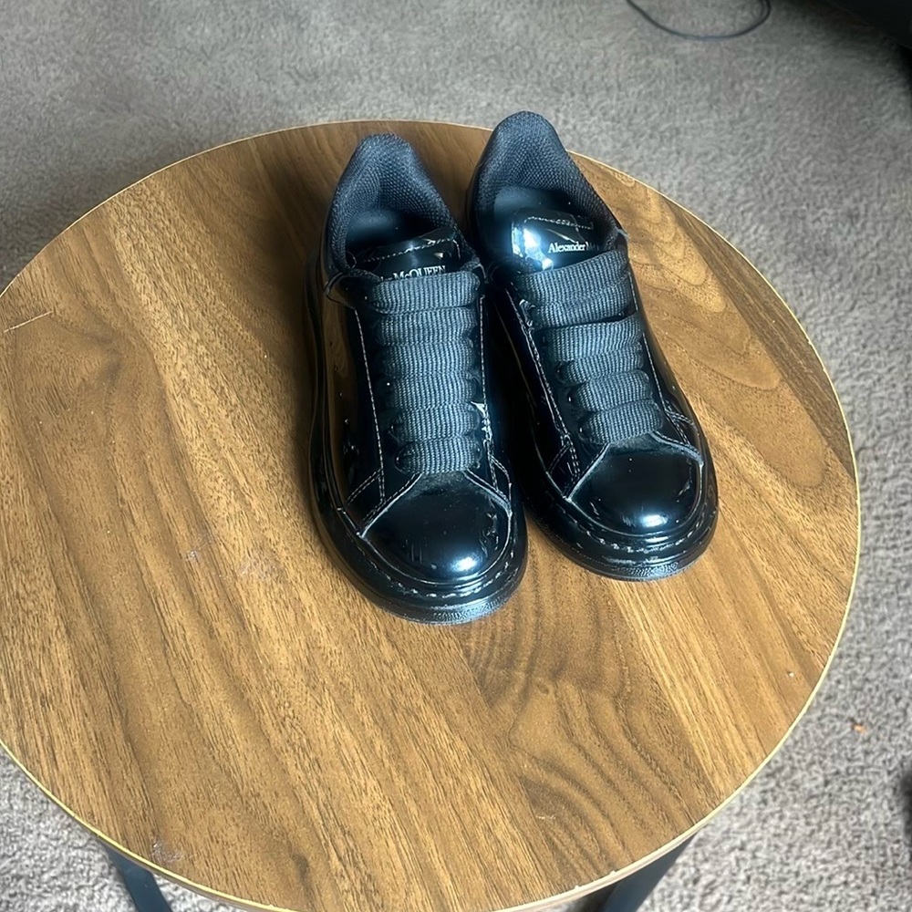 Kid’s Alexander McQueens (Black Patent Leather)
